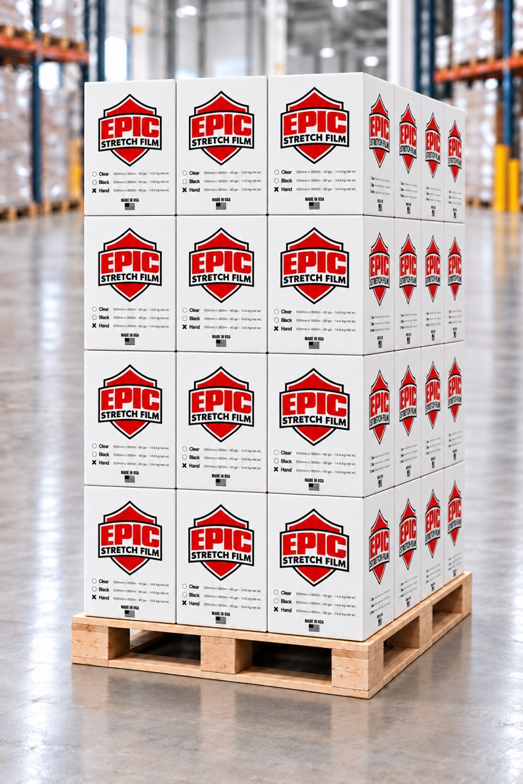 Pallet of EPIC stretch film cartons